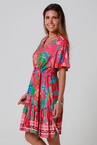 Viginia Pink Mini Dress