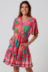 Viginia Pink Mini Dress