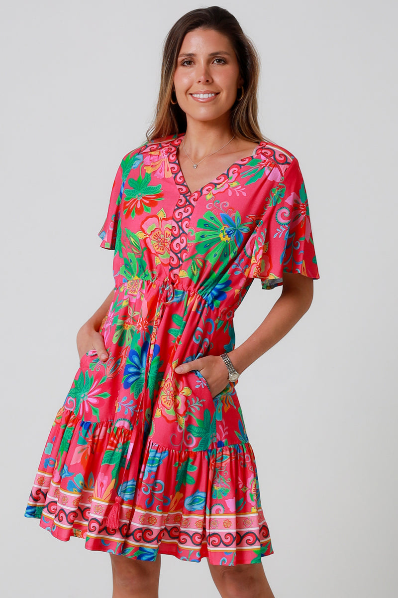 Viginia Pink Mini Dress