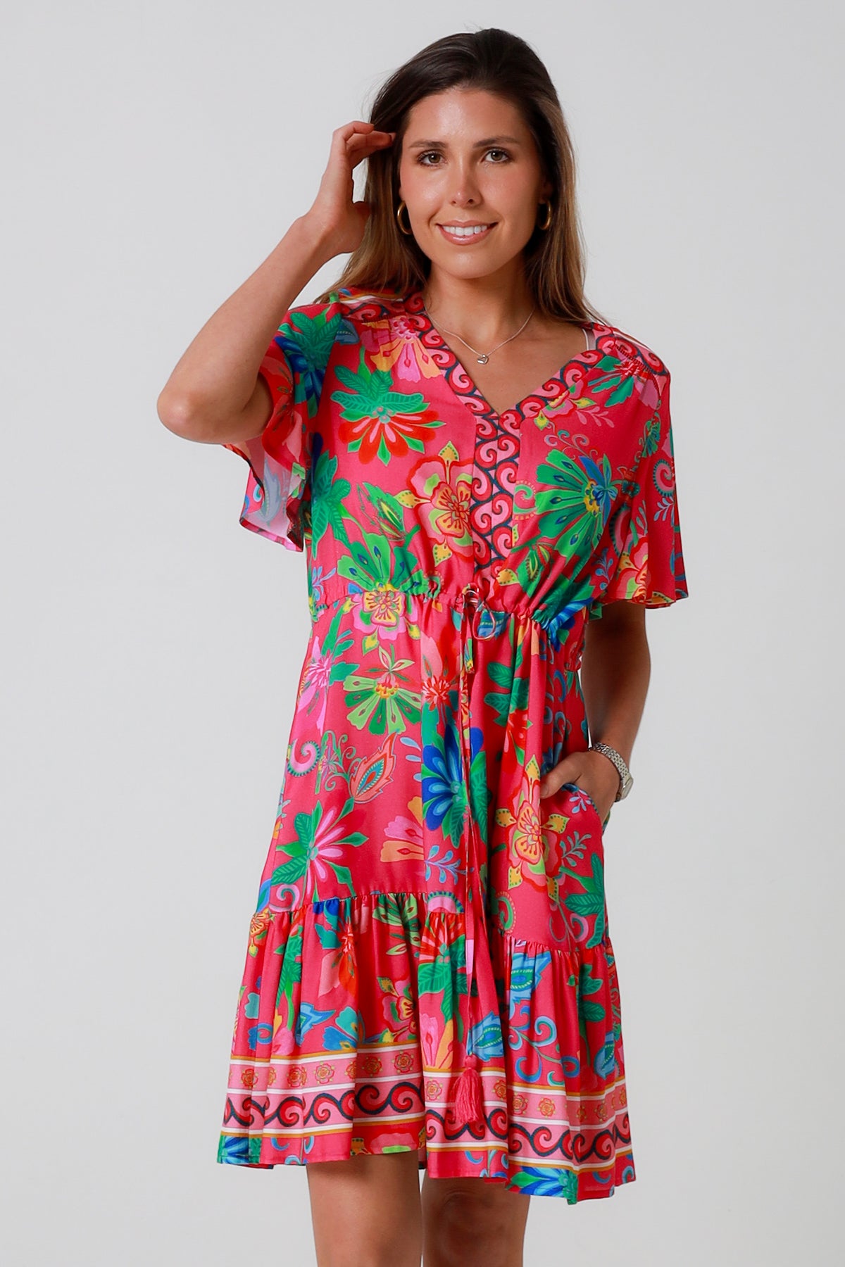 Viginia Pink Mini Dress