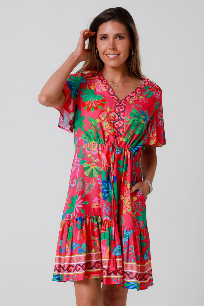 Viginia Pink Mini Dress