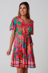 Viginia Pink Mini Dress