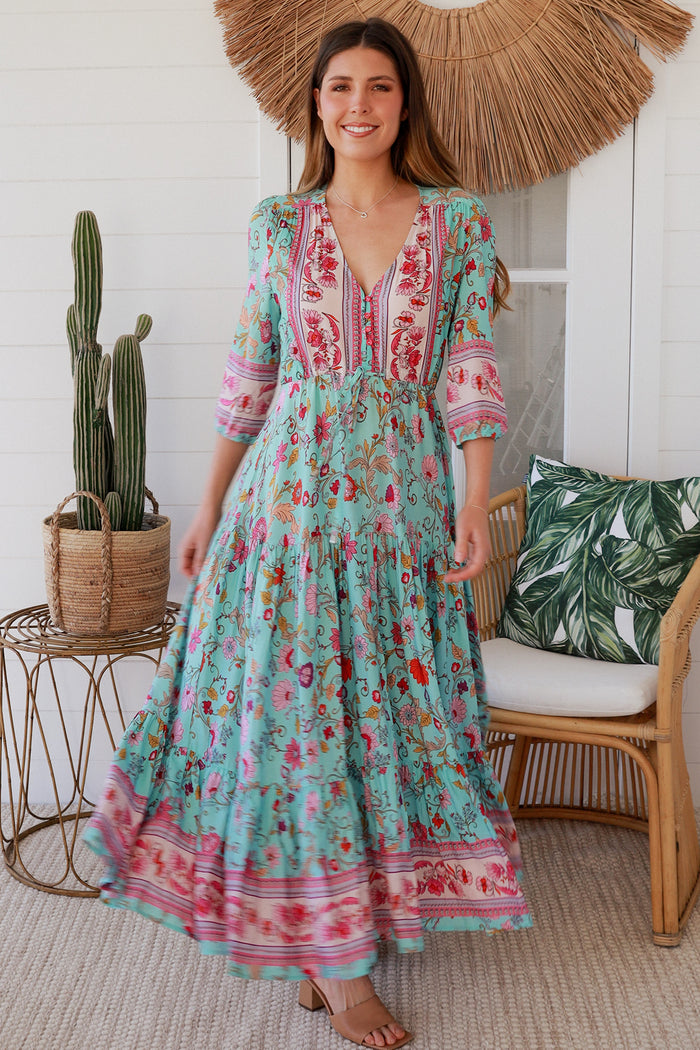 Elliana Blue Maxi Dress