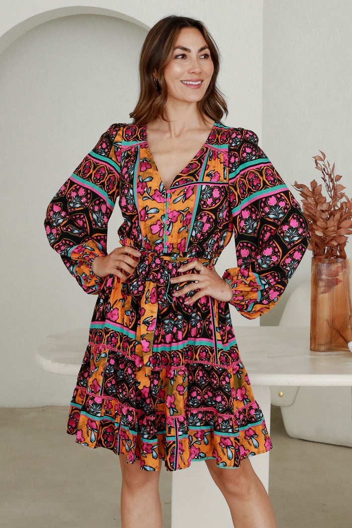 Leona Long Sleeves Mini Dress