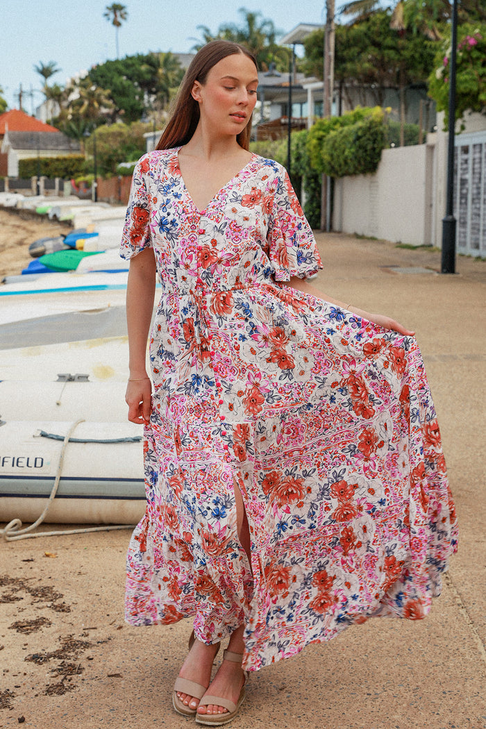 Sofia V-Neck Maxi Dress