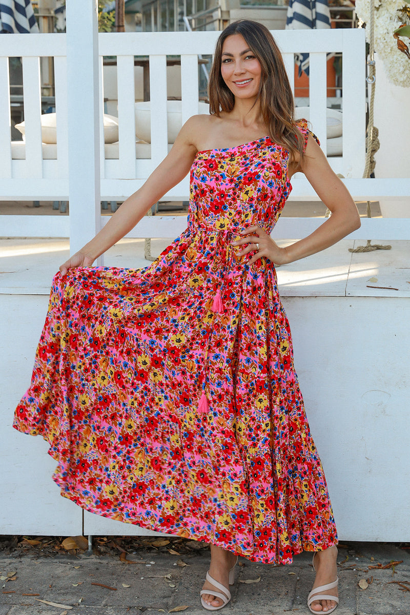 Althen One Shoulder Maxi Dress