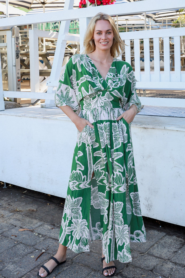 Gianna Green Maxi Dress