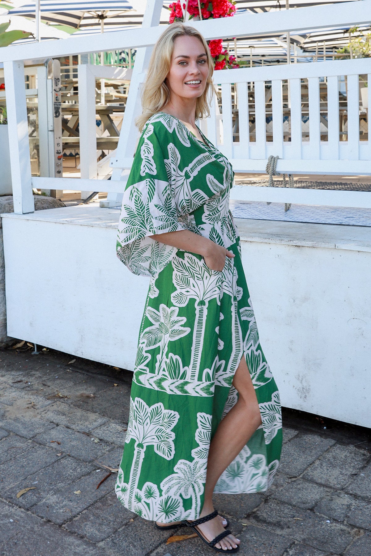 Gianna Green Maxi Dress