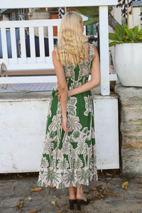 Alianna Gianna-Green Midi Dress