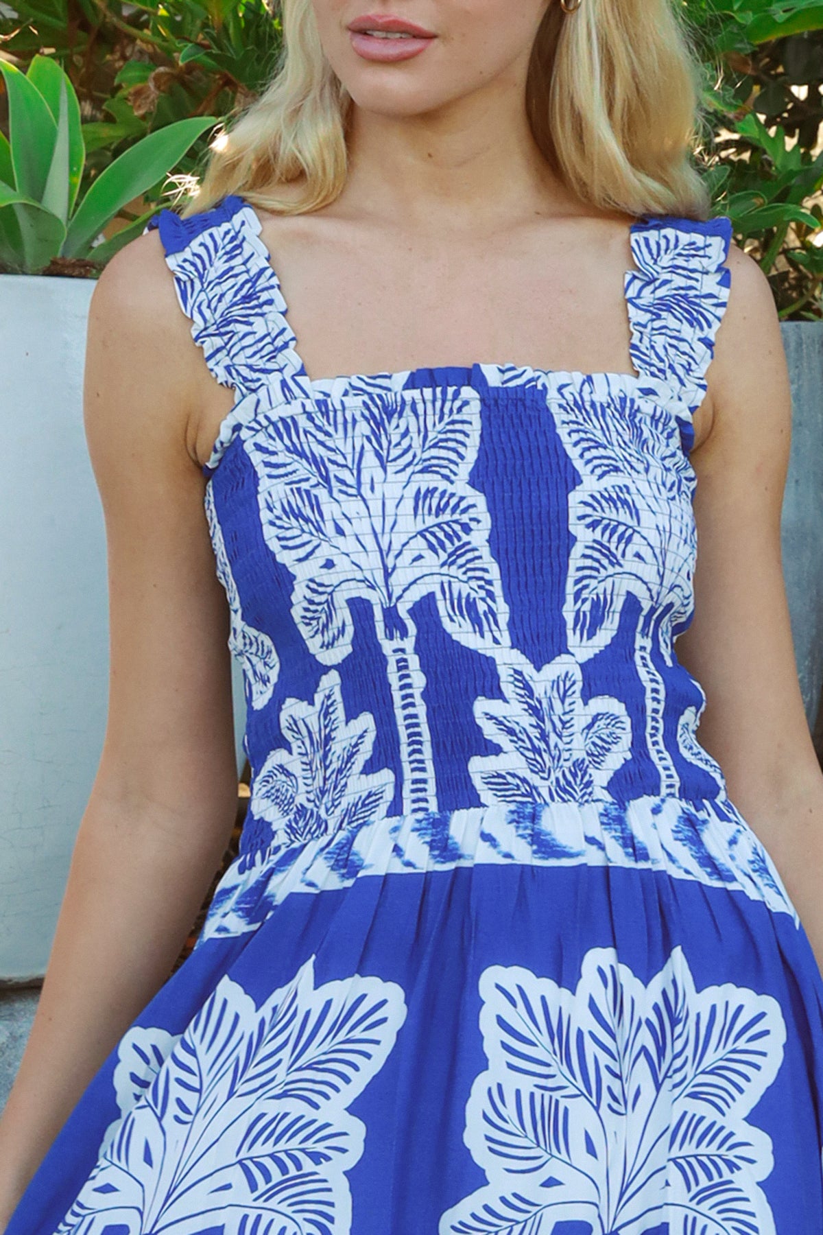 Aliann Janine-Blue Midi Dress