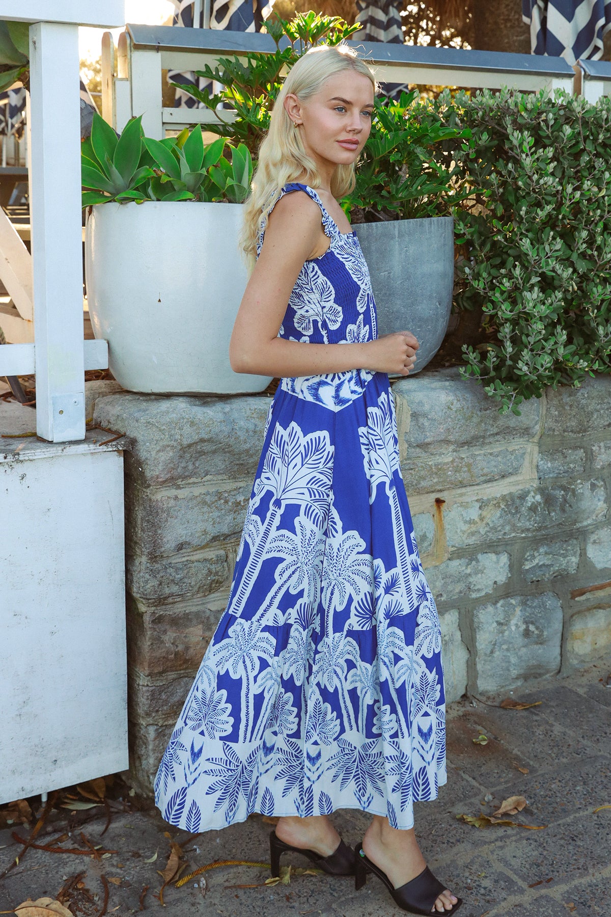 Aliann Janine-Blue Midi Dress