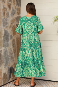 Luisa Green Maxi Dress
