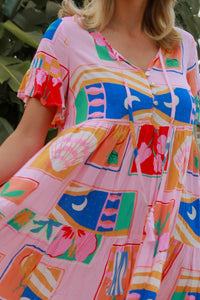 Brianna Mini Dress Beatrice-Pink