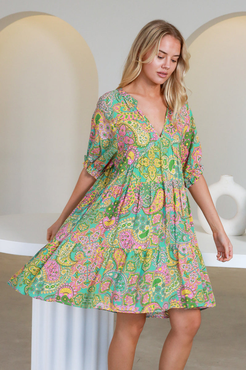 Allie 1/2 Sleeves Mini Dress