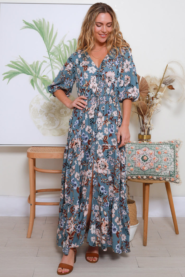 Reese 1/2 Sleeves Maxi Dress